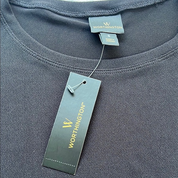 WORTHINGTON Elegant Black Women's Top sizes Small new with tag - Picture 2 of 3